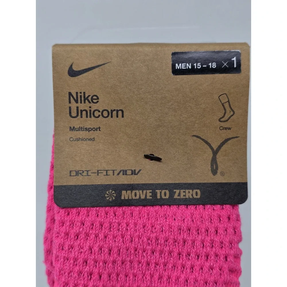 Nike Unicorn Kay Yow Pink Dri-Fit ADV Socks Mens Size 15-18 IB9160-645 New